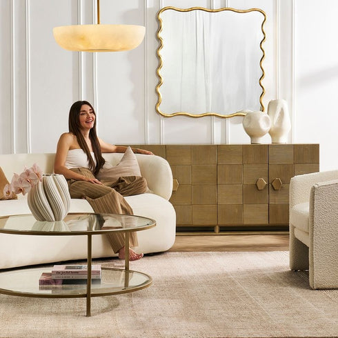 Kyle Antique Gold Square Wall Mirror