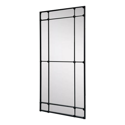 Mackenzie 12 Pane Black Wall Mirror