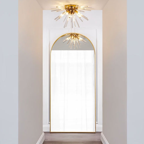 Alvina Arch Gold Wall Mirror