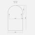 Apsel Arch Black Wall Mirror