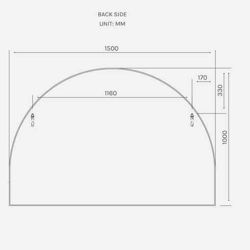 Apsel Arch Black Wall Mirror