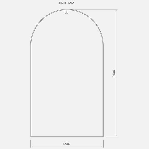 Apsel Arch Black Wall Mirror