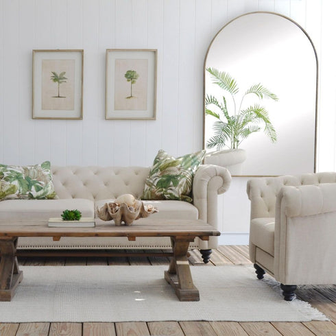 Vivienne Arched Brass Wall Mirror