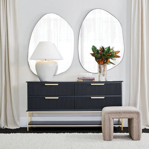 Saithe Black Wall Mirror