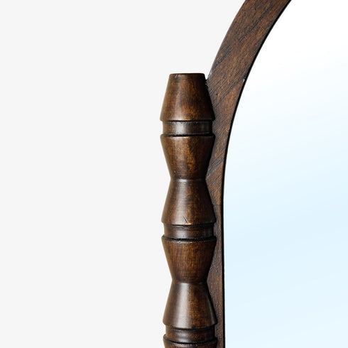 Willow Arch Full Length Dark Wood Wall Mirror