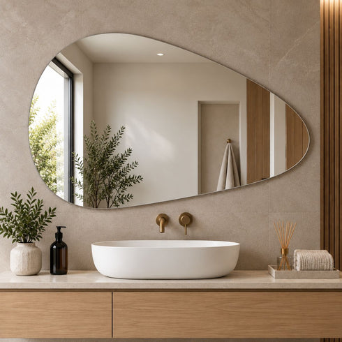 Gordon Irregular Frameless Mirror 1200×700mm - Backlit LED Option