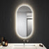 Alyn Anti-fog Oval Back And Front LED Bathroom Wall Mirror
