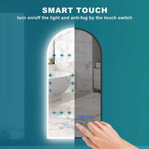 Enyd Arch Anti-Fog 3 Color Mode LED Wall Mirror