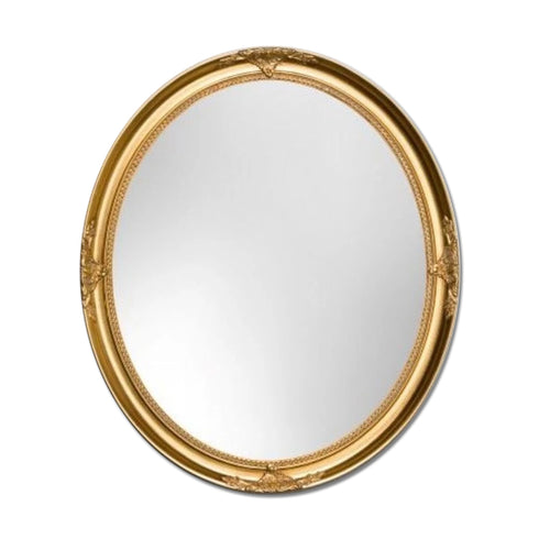 Lukas French Provincial Ornate Oval Mirror Gold