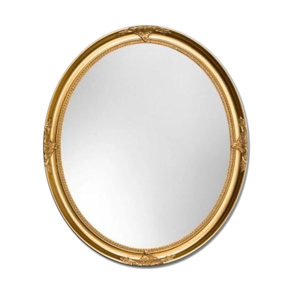 Lukas French Provincial Ornate Oval Mirror Gold