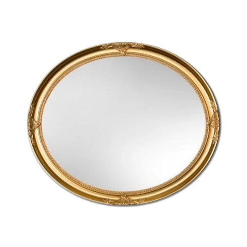 Lukas French Provincial Ornate Oval Mirror Gold