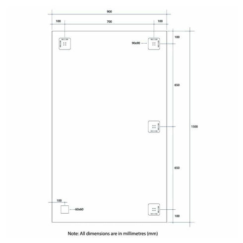 Sierra Bathroom Wall Mirror with Sandblasted Border