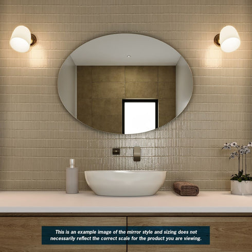 Cody Polished Oval Bathroom Mirror
