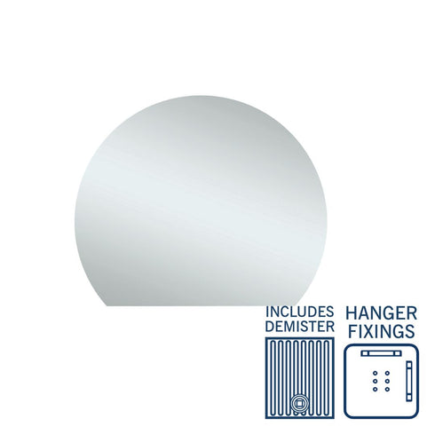 Hamilton D-shaped Bathroom Wall Mirror