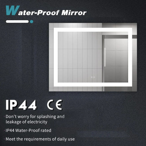 Adric Bluetooth Anti-fog LED Bathroom Wall Mirror