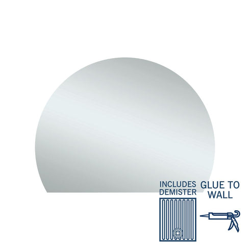 Hamilton D-shaped Bathroom Wall Mirror