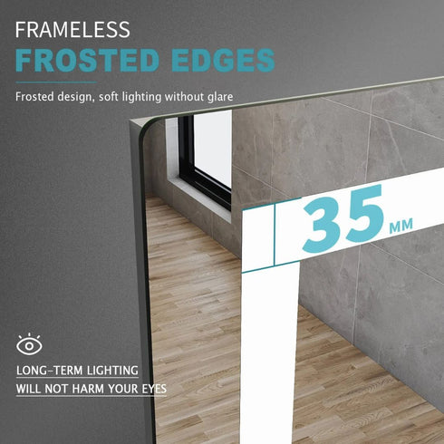 Adric Bluetooth Anti-fog LED Bathroom Wall Mirror