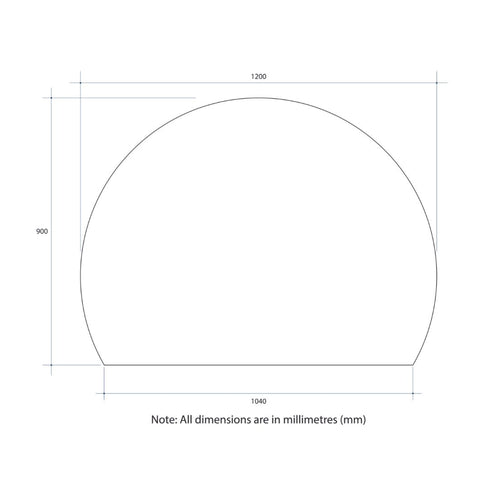 Hamilton D-shaped Bathroom Wall Mirror