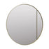 Delany Round Satin Brass Mirror Cabinet