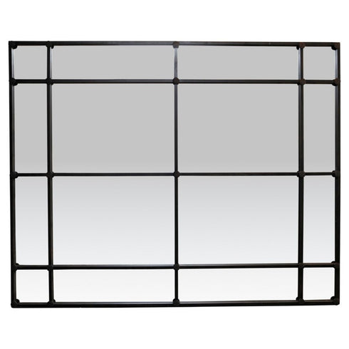 Dalton Black Window Style Wall Mirror