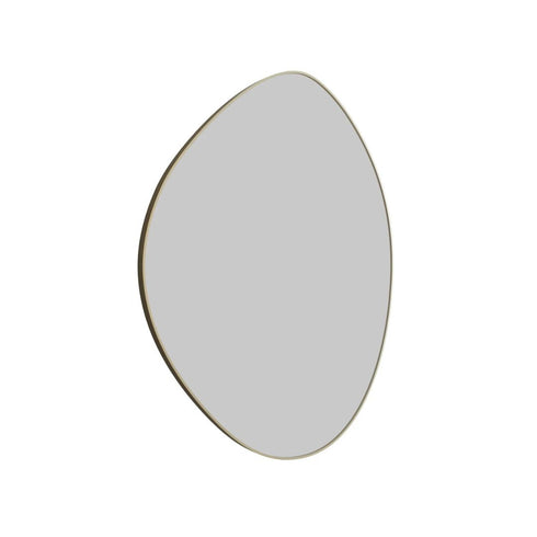 Miel Pebble Shape Satin Brass Wall Mirror