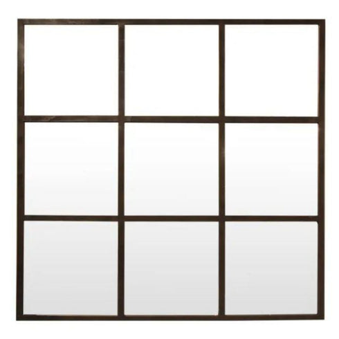 Rico Iron Grid Square Wall Mirror