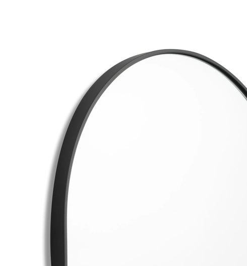 Bjorn Black Oval Wall Mirror