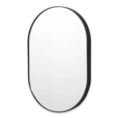 Bjorn Black Oval Wall Mirror