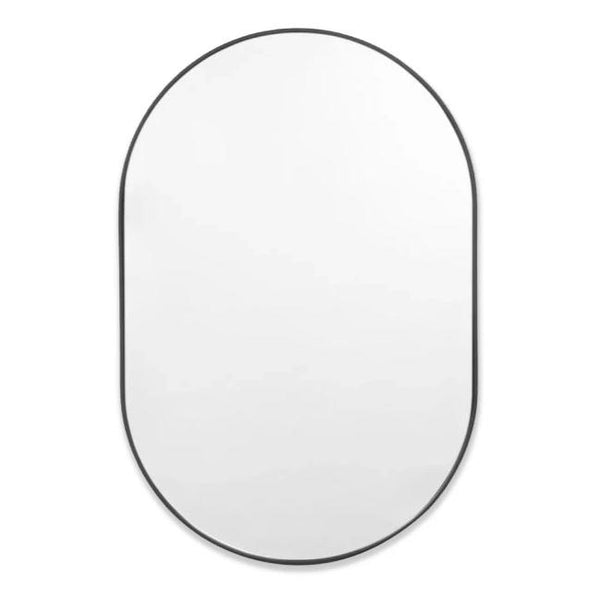 Bjorn Black Oval Wall Mirror