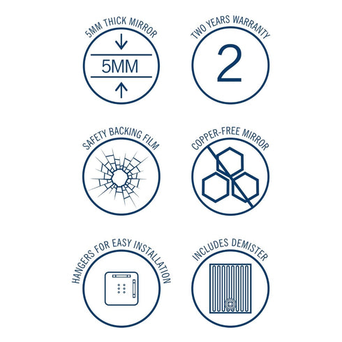 Cody Polished Oval Bathroom Mirror