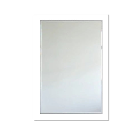 Moda Wood Frame Contemporary Italian Mirror - White