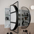 Noelle 3-Door Black Pill Mirror Cabinet