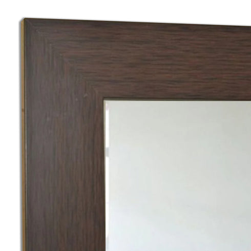 Moda Wood Frame Italian Mirror- Chocolate