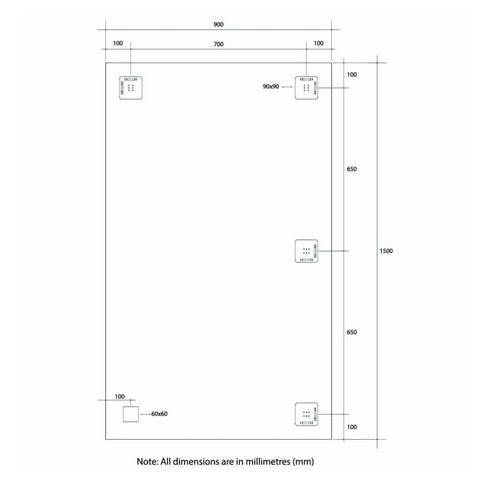 Sierra Bathroom Wall Mirror with Sandblasted Border