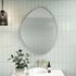 Miel Pebble Shape Satin Brass Wall Mirror