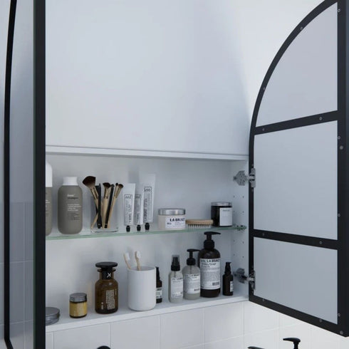 Amaris Black Arch Mirror Cabinet