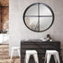 Angelina Matt Black Round Mirror