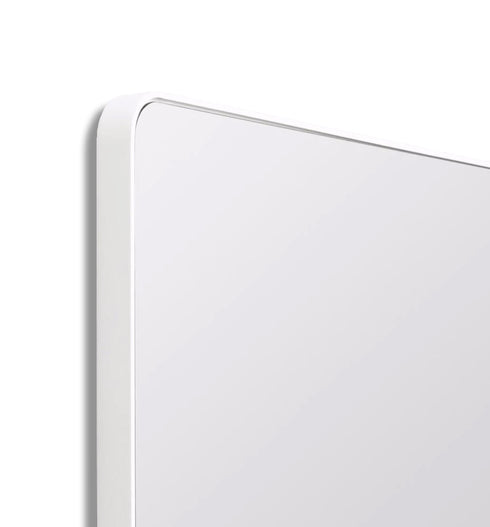 Flynn Bright White Curve Rectangular Wall Mirror