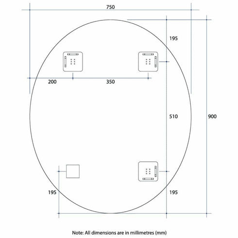 Cody Polished Oval Bathroom Mirror