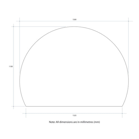 Hamilton D-shaped Bathroom Wall Mirror