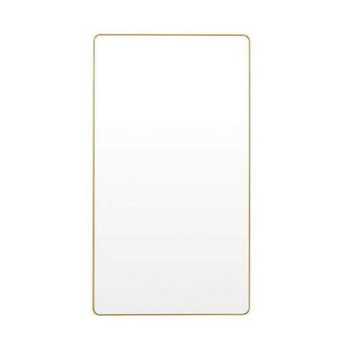 Flynn Brass Curve Rectangular Mirror