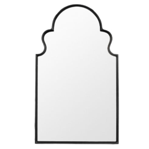 Melba Overmantle Black Wall Mirror