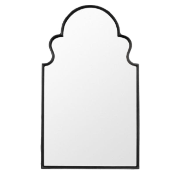Melba Overmantle Black Wall Mirror