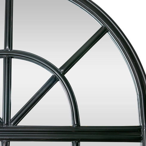 Dove Arched Antique Black Wall Mirror