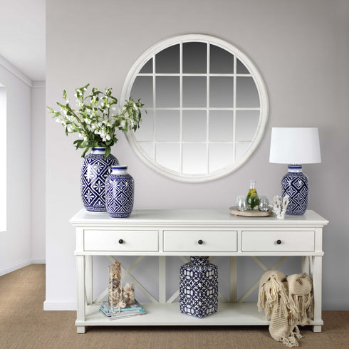 Landry White Window Style Wall Mirror