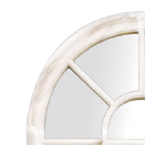 Romeo Arched Matt White Large Wall Mirror
