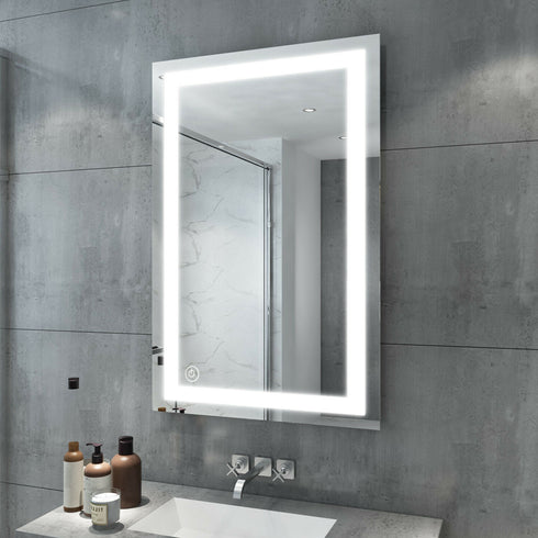 Milo LED Anti-fog Front-Lit Rectangular Bathroom Mirror