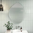 Miel Pebble Shape White Wall Mirror