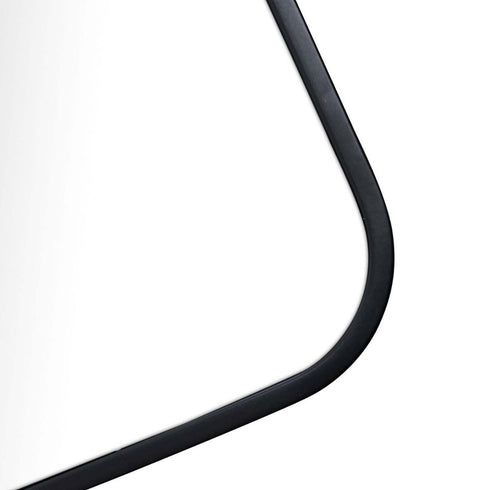Albin Radius Rectangle Black Wall Mirror