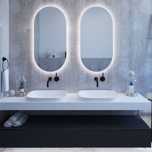 Ablaze Premium SO Range Back-Lit Oval LED Bathroom Mirror